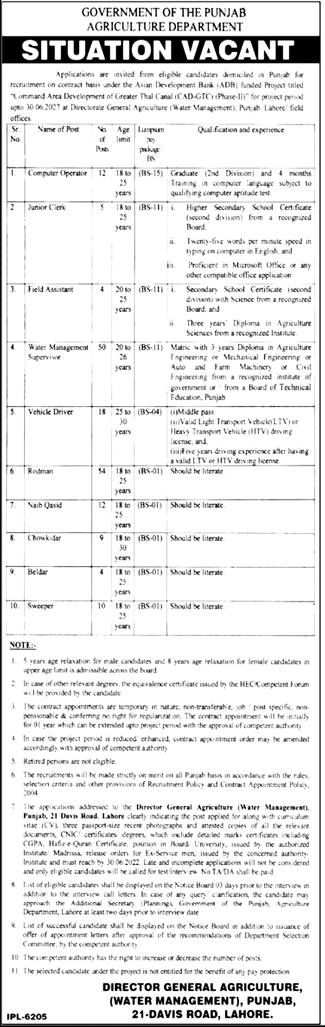 Water Management and Agriculture Jobs 2023