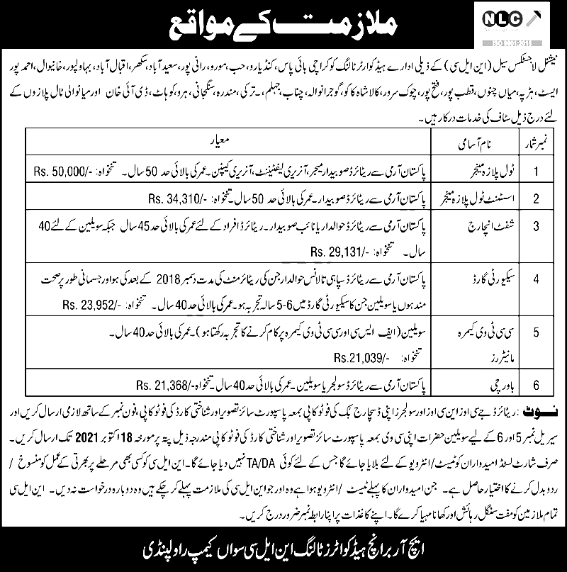 National Logistic Cell NLC Jobs 2023