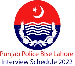 Punjab Police Interview schedule Bise Lahore 2024 Download Online