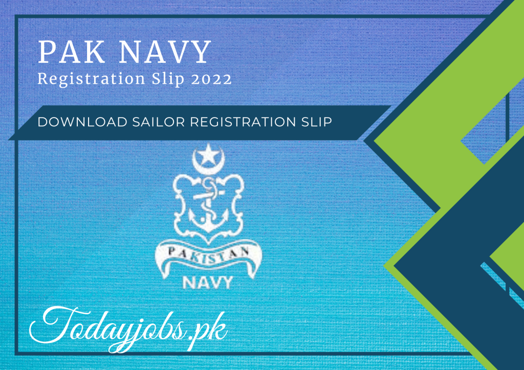 Pak Navy Registration slip 2023