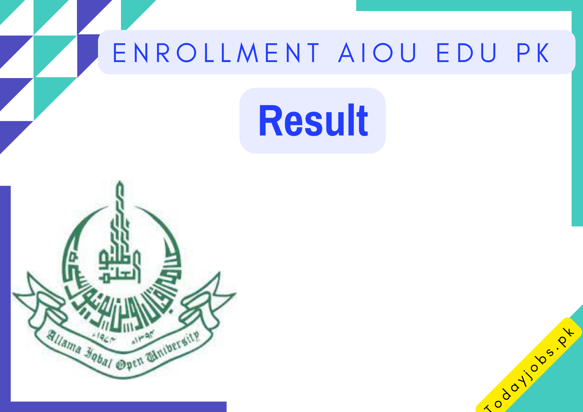 enrollment aiou edu pk assignment result