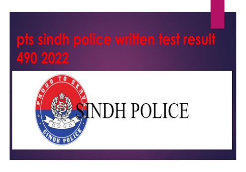 Sindh Police PTS Written Test 490 Result