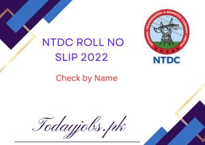 NTDC roll no slip 