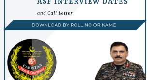 ASF Interview Schedule 2024