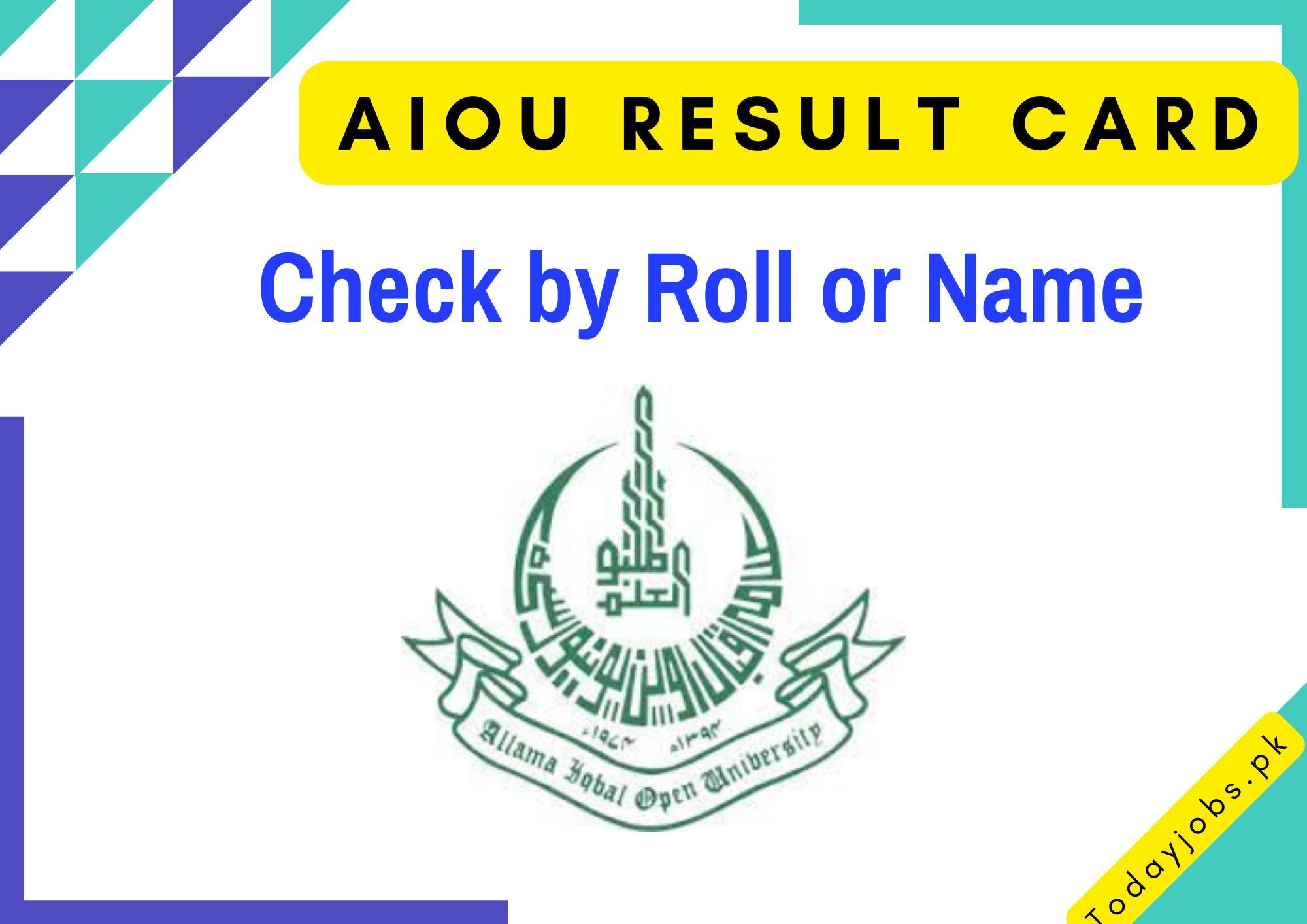 AIOU Result Card 2024 Download Matric, FA, BA www.aiou.edu.pk