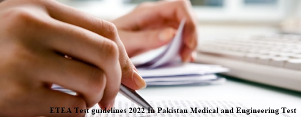 ETEA Test guidelines 2024 In Pakistan