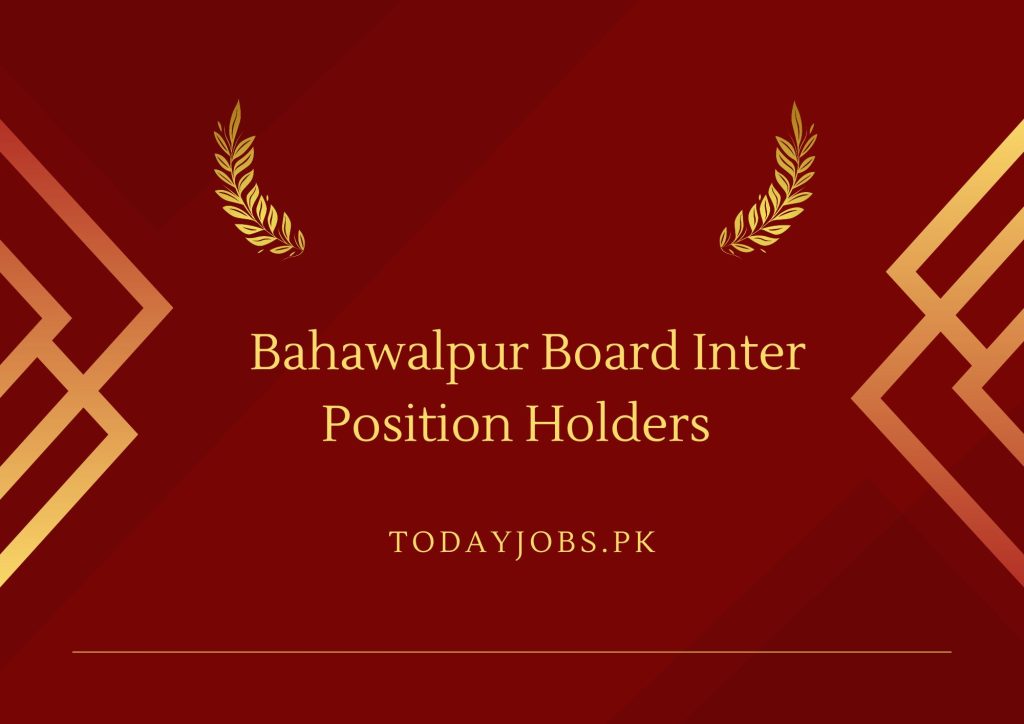 Bahawalpur Board Inter Position Holders 2023