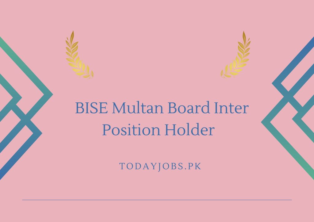 BISE Multan Board Inter Position Holder 2023