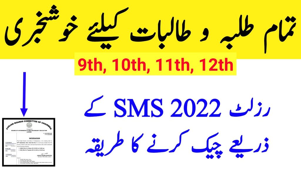 How To Check Result By SMS 2023 Class Matric And Inter