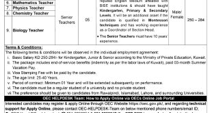 OEC Teacher Jobs 2023 for Kuwait
