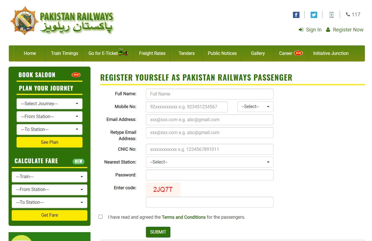 Pakistan-Railway-Online-Registration