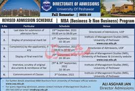 University Of Peshawar Admission