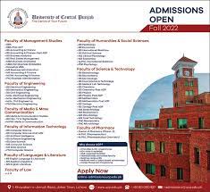 University of Central Punjab Lahore Admission