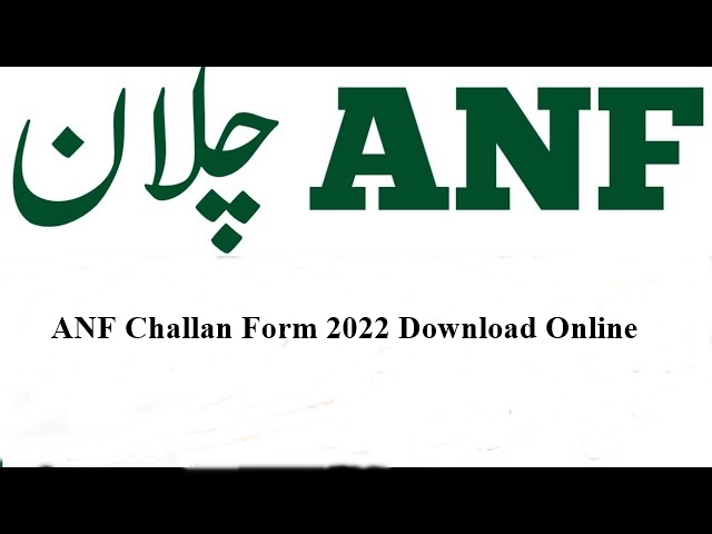ANF Challan Form 2023 