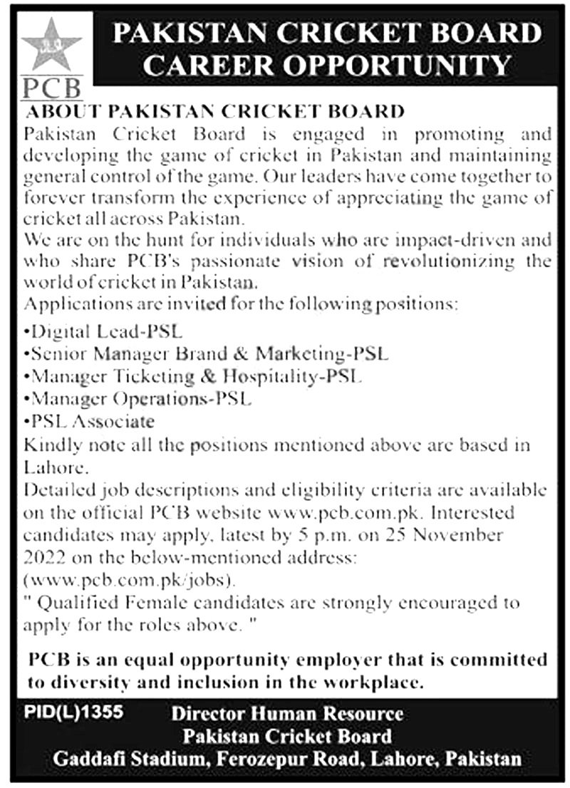  PCB Jobs 2023 Apply Online for Manager Operation, Associate
