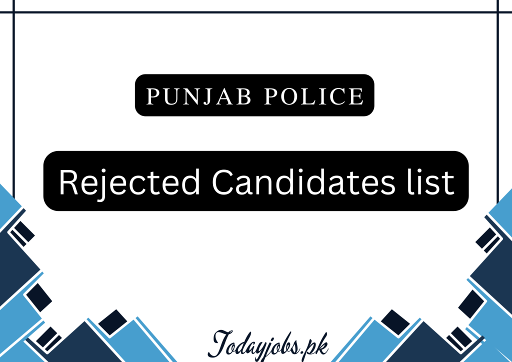 Punjab Police Rejected Candidates list 