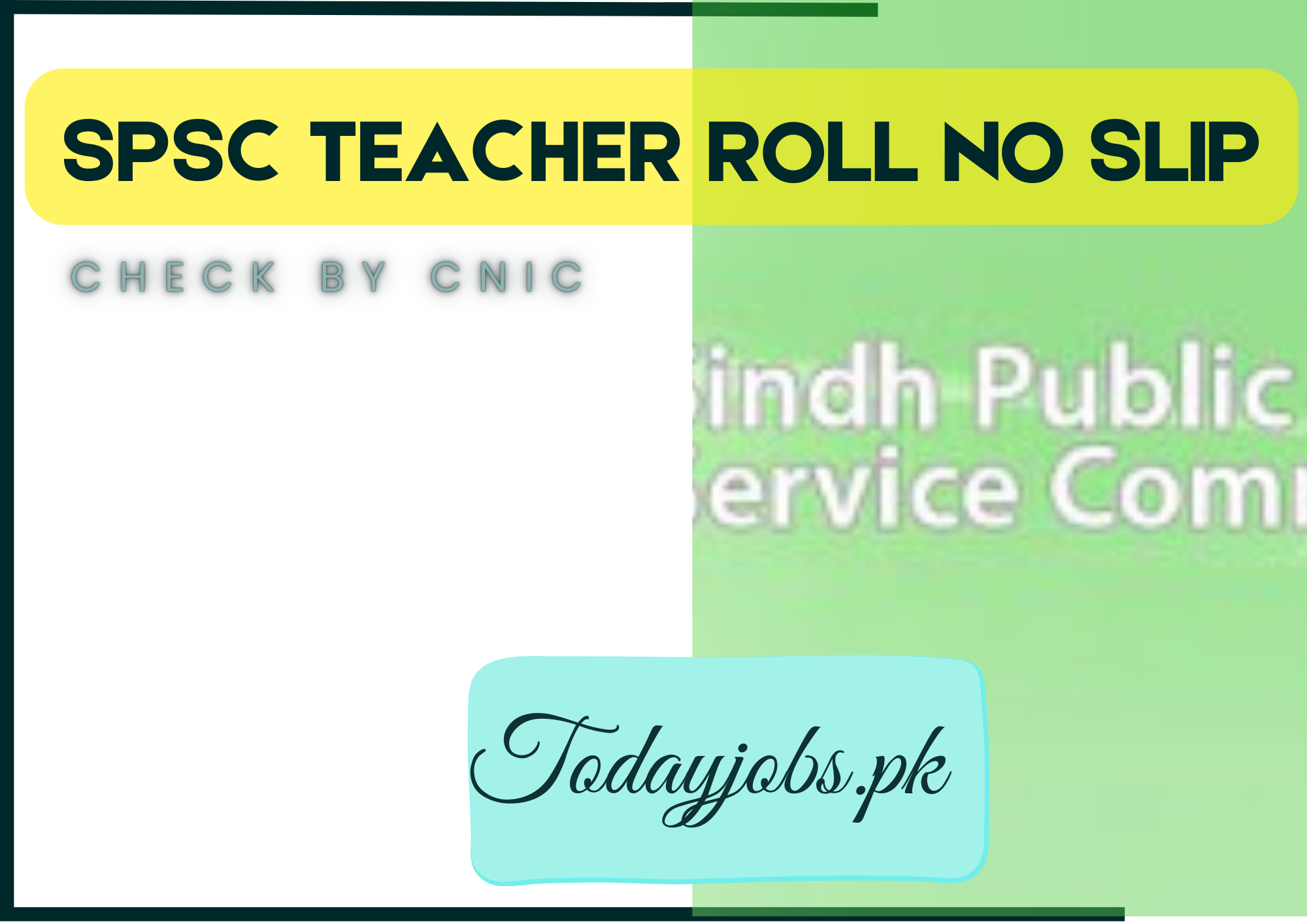 SPSC Teachers Jobs Test Roll No Slip 2024 | Written Test Dates
