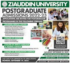 Ziauddin University Karachi Admissions