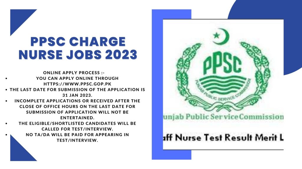 PPSC Charge Nurse Jobs Result