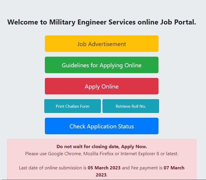 MES Jobs 2023 Apply Online Download Advertisement Paper PDF