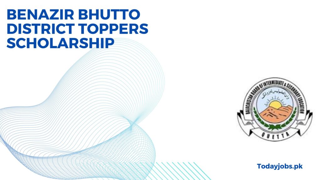 Benazir Bhutto District Toppers Scholarship 2024