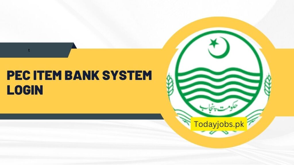 PEC Item Bank System Login 