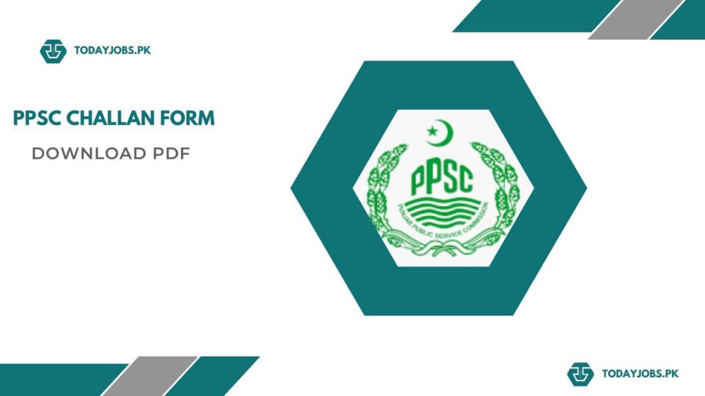 PPSC Challan Form 2024 Download PDF