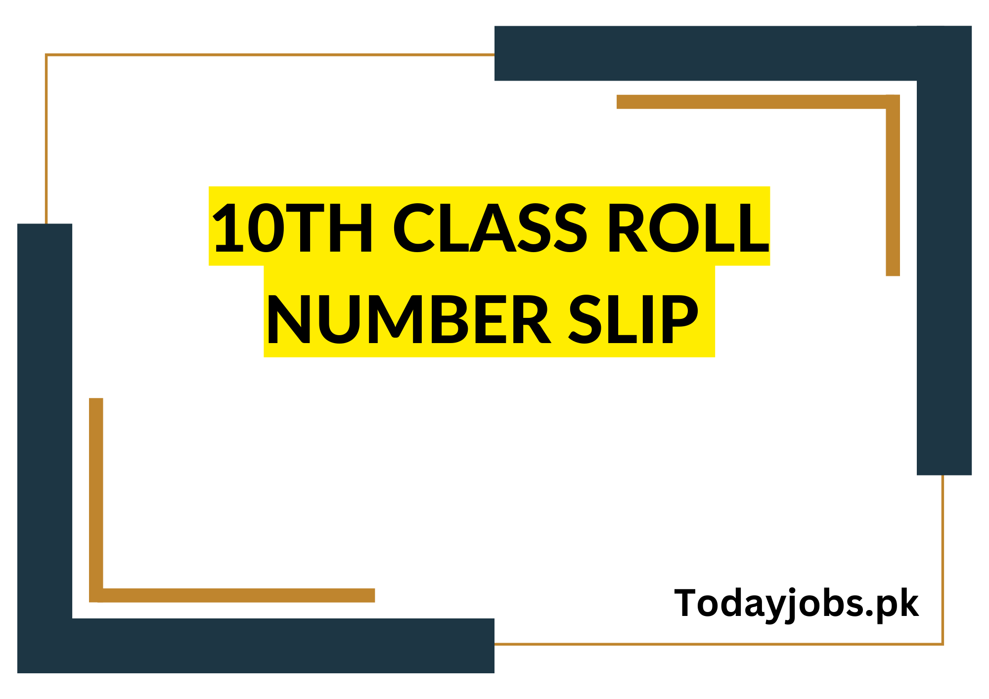 10th Class Roll Number Slip 2024 BISE Boards
