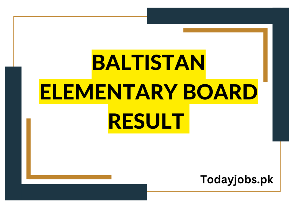 Baltistan Elementary Board Result 2023 for 5th and 8th Class