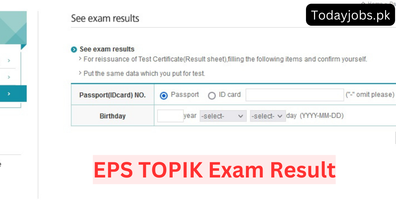 EPS TOPIK Exam Result 2023 Check Online