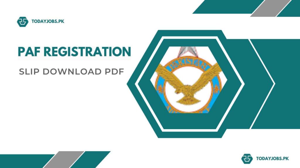 PAF Registration Slip 2024 Download Online @joinpak.gov.pk
