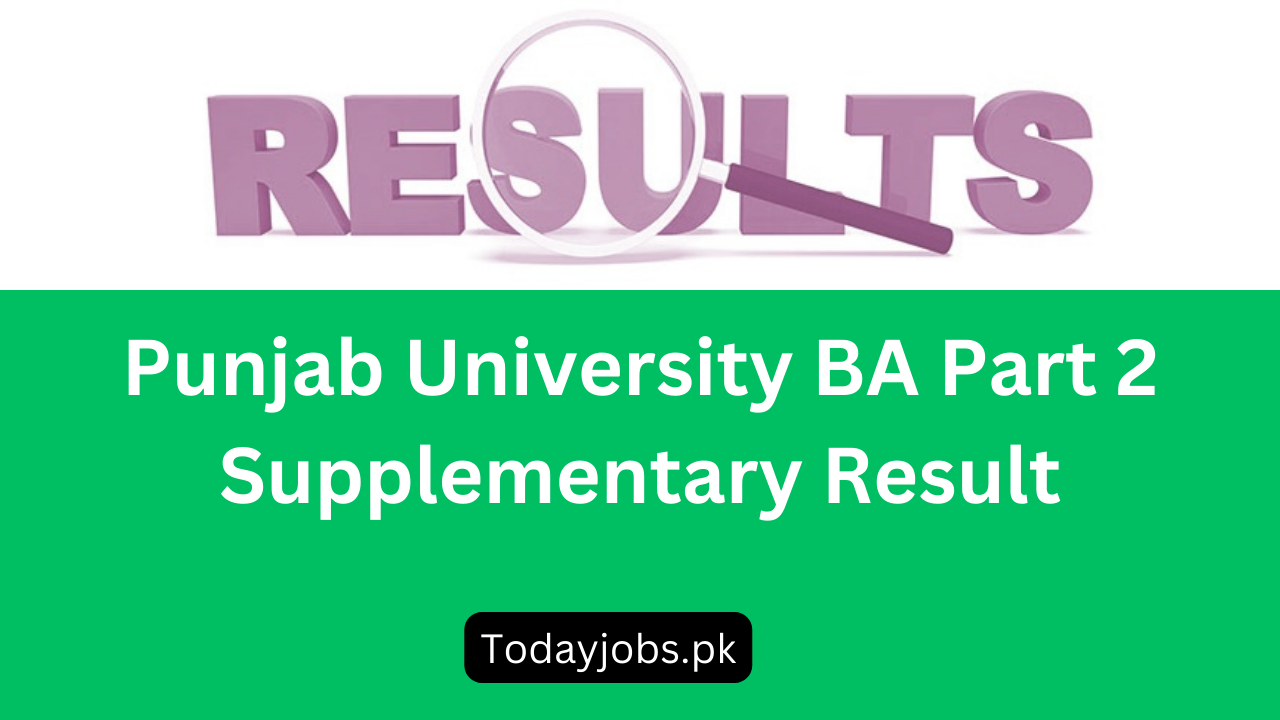 Punjab University BA Part 2 Supplementary Result 2023