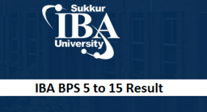 IBA BPS 5 to 15 Result 2023 