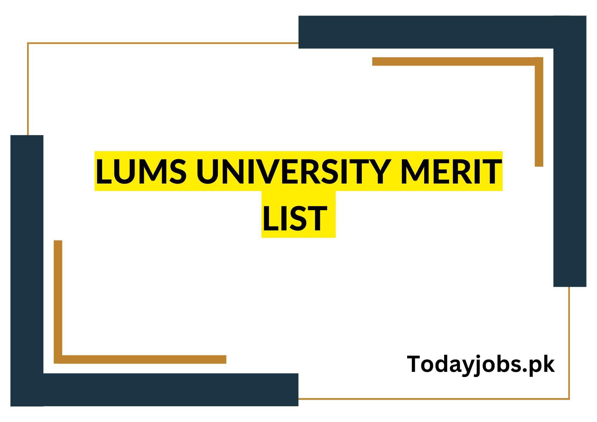 LUMS University Merit List 2024 Download Online