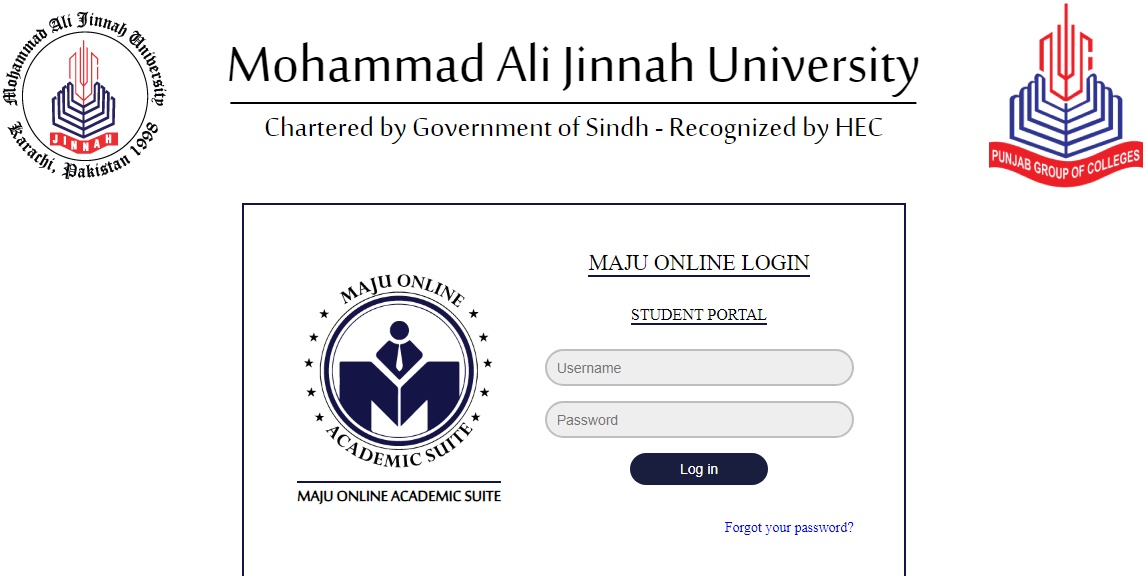 MAJU Student Portal 2024 Login @majuonline.edu.pk
