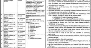 University of Sahiwal Jobs 2023 Apply Online