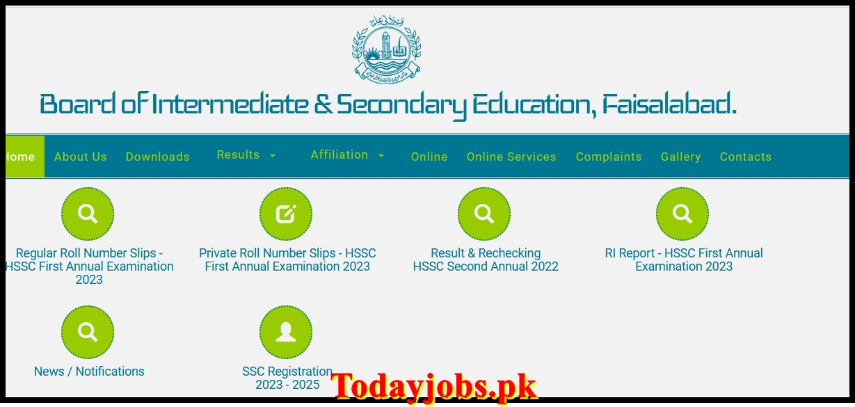 BISE Faisalabad Board 10th Class Result 2023 Check by Roll No 