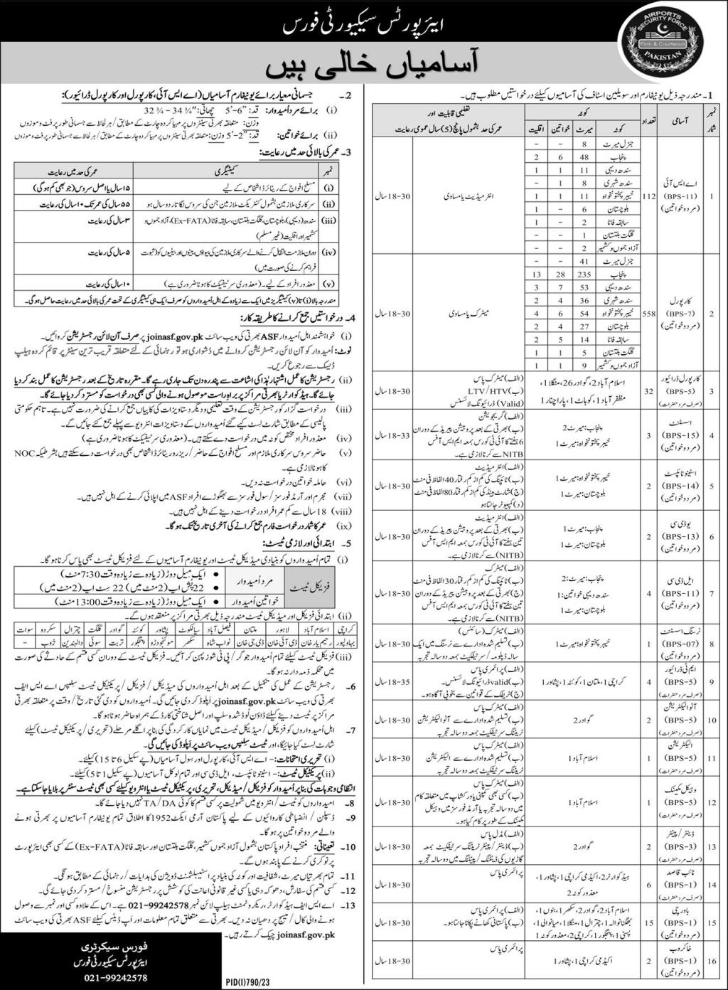 ASF Jobs Physical and Written Test Dates 2024 Check Online