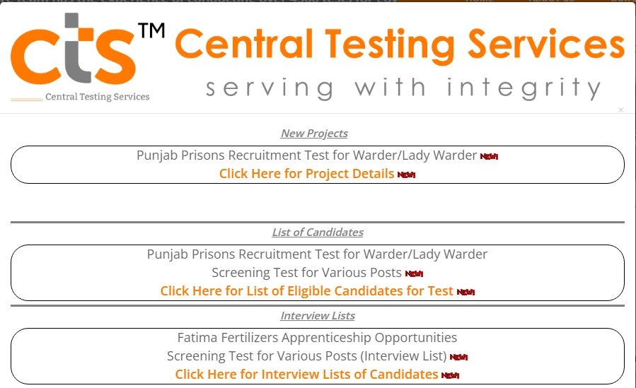 Jail Police CTS Test Result 2023 Punjab Final Merit List