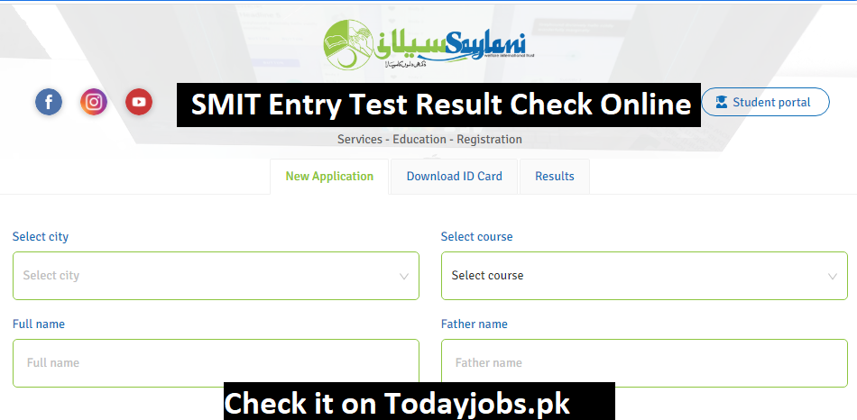 SMIT Peshawar Entry Test Result 2023 Selected Candidates List