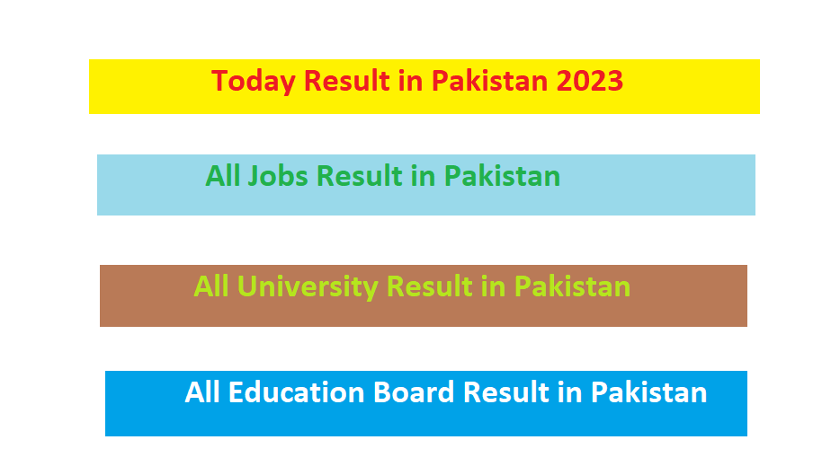 Today Result in Pakistan