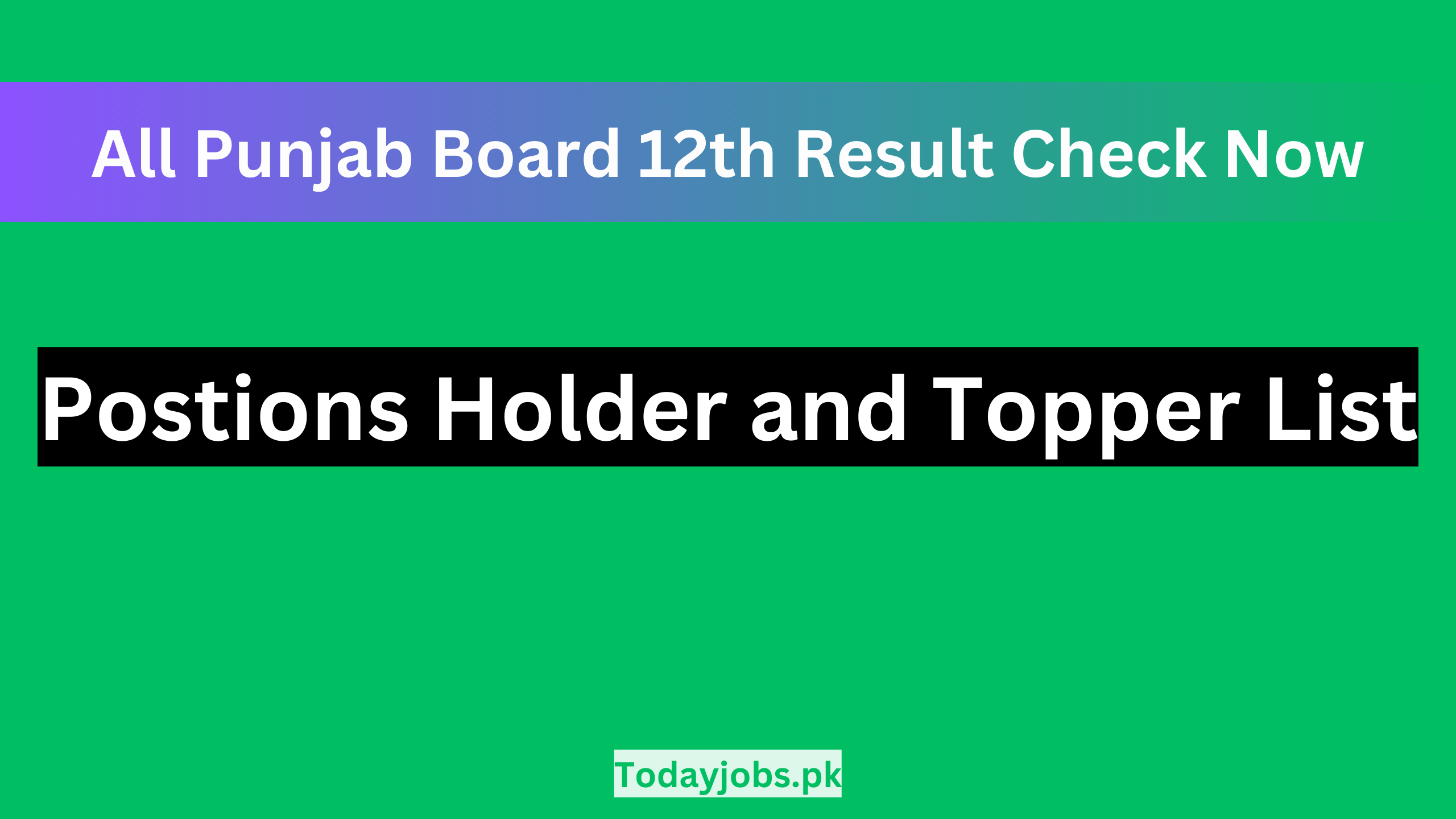 All Punjab Board 2nd Year Position Holder 2023 Topper List