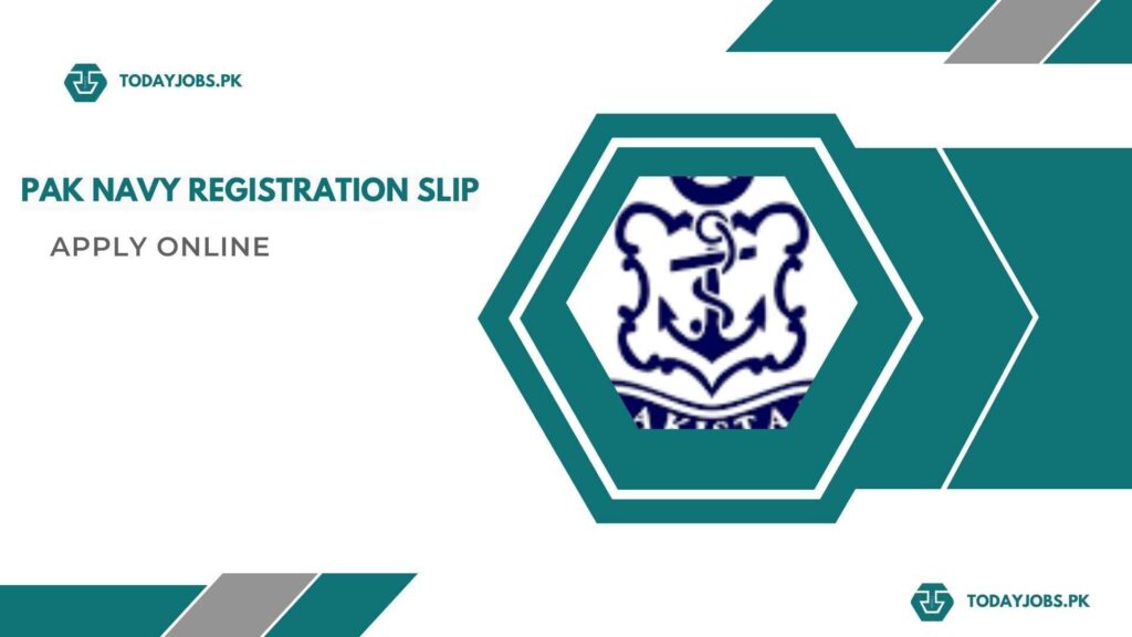 Join Pak Navy Registration Slip 2023 Download